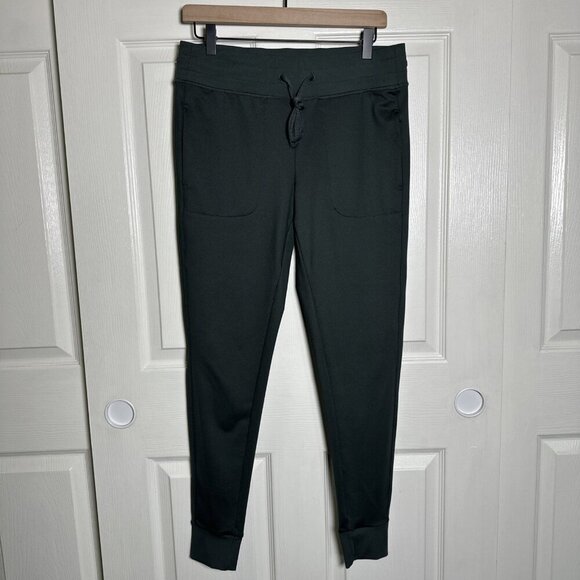 Zella Restore Soft Medium Pocket Joggers Olive Green Drawstring Tapered Gym - Picture 1 of 10
